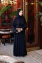 Special Design Navy Blue Shawl Suit Ferace - 2