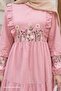 Daisy Embroidered Pink Dress - 4