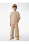 Crew Neck Striped Ecru Boys' T-Shirt 6Skb10138Tk