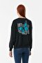 Butterfly Printed Oversize Sweatshirt - 8