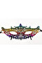 Colorful Lace Cutout Lace Embroidered Prom Party Mask Rainbow (5263) - 2