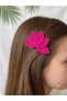 Lotus Flower Handmade Fuchsia Water Lily Flower Antiallergic Gift Children's Hair Accessory 2-Piece Snap Hair Clips - 3