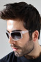 نظارات شمسية مستطيلة شفافة للرجال UV400 23034 C1 - 4