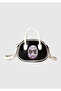 Girl's Black Kuromi Printed Strap Shoulder Bag