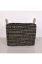 Black Sea Banana Fiber Handmade Large Basket 53X55X48 cm