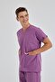 Purple Dr. Greys Doctor Nurse Medical Scrubs Suit Terry Cotton Fabric - 3