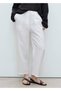 Straight cut linen trousers