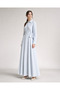 Striped Stone Detailed Long Hijab Dress