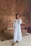 Striped Cotton Hijab Dress Women's Summer Oversize Comfortable Fit Belted Long Dress - 3