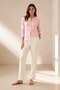 Pink Cotton Blend Transitional Women's Knitwear Cardigan - 4