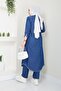 Women's Double Denim Suit with Trousers - 7