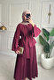 Crinkle Textured Spanish Sleeve Blouse Elastic Waist Long Skirt Hijab Set |   Summer Breathable Fabric | - 3