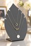 Leaf 25 cm Necklace Hanger Jewelry Metal Stand Organizer Jeweler Necklace Organizer - 5