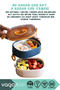 Bento 1200ml Two-Tone Lunchbox New Collection 2-Tier Stainless Steel Lunch Box with Handles - 3