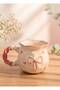 Handmade Ceramic Mug with Bow and Heart Pattern |   Decorative Gift Mug