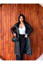 Zr Belted Lined Leather Long Trench Coat - 3
