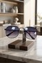 Unisex Round Black Metal Frame Gradient Glass Uv400 Sunglasses - 2