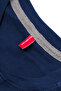 Men's Celso Long Sleeve Buttoned O-Neck Unprinted Combed Cotton T-Shirt Dark Blue - 4