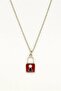 Red Lock Unisex Necklace – Minimal and Stylish Design - 2