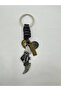 Genuine Leather Keychain with Superhero Figure – Stylish and Durable – Genuine Leather Quality