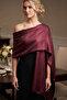 Burgundy Color Taffeta Shawl - 3