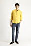Long Sleeve Slim Fit Slim Fit Patterned Sports Cotton Button Collar Shirt - 2