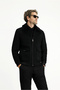 Fur Collar Woolen Bomber Jacket Coat - 5