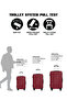 Cabin Size 20-Inch ABS Lightweight Hardshell Luggage Trolley | carrying 10kg 4-Wheel Spinner Suitcase Burgunndy - 5