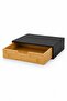 Bamboo Wall Shelf with Drawer, Black-Natural Minimalist Floating Shelf / Nightstand Shelf, 40X24X8 cm - 8