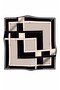 100% Twill Silk Geometric Patterned Black - Cream Colored 90X90 Scarf Sewing Shape: Hand Sewing - 7