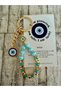 Keychain with Seven Elephant Figures and Evil Eye Beads - 8