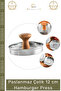 # Meatball Mold Stainless Steel Kitchen Meatball Pressing Apparatus Restaurant Shaper 12 cm Hamburger Press - 2