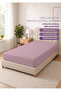100% Organic Cotton Fitted Sheet - 100X200 - Lilac - Dolmabahçe Series