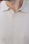 Stone Color Slim Fit Polo Collar Knitwear Men's T-Shirt E7491 - 4