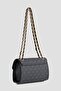 Women's Hand & Shoulder Bag with Chain Detail - 2