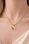 Steel Zircon Stone Butterfly Necklace - 2