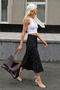 Polka Dot Maxi Size Women's Chiffon Skirt - 2
