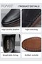 Men Leather Shoes, Low Top Slip on Shoes with Non Slip Sole, Stylish Casual Shoes for Men, Simple Cl - 6