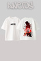 Itachi Uchiha Design Back Printed Cotton White Oversize T-Shirt