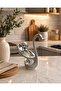 Spoon Holder Set of 6 Metal Spoon Stand Decorative Teaspoon Set with Swan Design 12 cm Spoon 15 cm Stand - 5