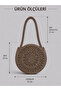 Orbis Lined Straw Rope Bag Handmade Round Design Daily Use, Stylish Shoulder Bag, Beach Bag - 2
