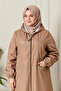 Women's Plus Size Hooded Zipper Long Coat - 3