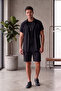 Men's Crinkle Fabric Summer Lycra Shirt Shorts Set - Comfortable Cut Summer Set