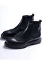 Italian Style Internal and External Natural Leather Men's Shoes Black T12972 - 3