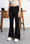 Women's High Waist Stretchy Flared Pants - 2