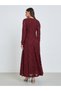 Red Floral Lace A-Line Maxi Dress - 5