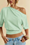 Off-The-Shoulder Lycra Single Jersey Fabric Basic T-Shirt – Comfortable Fit Stylish Women's Blouse - 4
