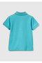 Boy's Light Blue Logo Pique Polo T-Shirt - 2
