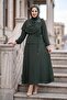 Ayrobin Suit with Buckle Detailed Skirt Khaki Hm2913 - 8