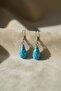 Sky Blue Patterned Dangle Earrings - 2